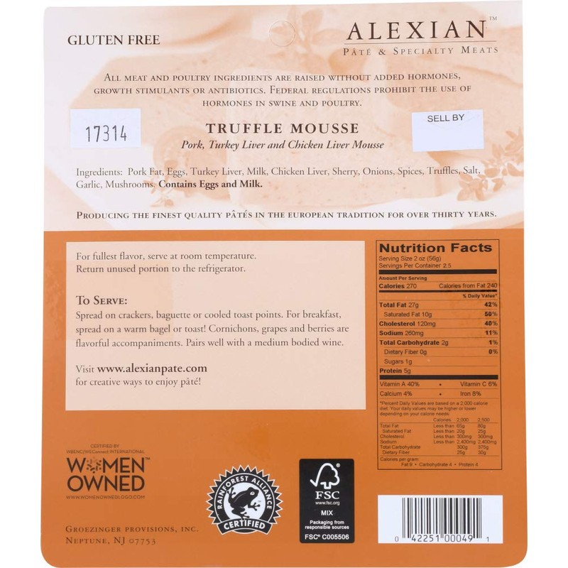 Alexian Pate Mousse Truffle - 5 Ounce (Pack of 6)
