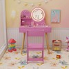 HONEY JOY Kids Vanity, Little Girls Vanity Set with Mirror