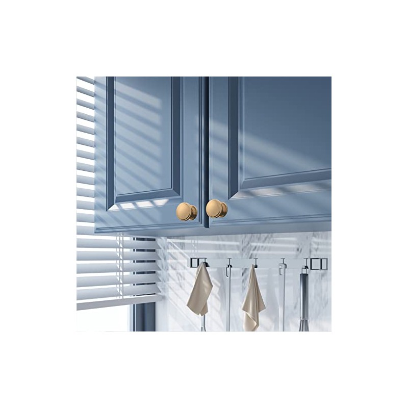 Amerdeco 10 Pack 1-1/4 inch Kitchen Cabinet Knobs Champagne Bronze