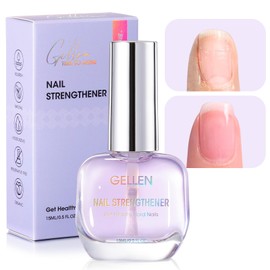 Gellen Nail Strengthener, 4-IN-1 Nail Repair Growth Hardener Protein Treatment for Thin Weak Brittle Damaged Imperfect Nails, Air Dry Calcium Keratin Nourish Ridge Filler Nail Care, Lavender Scent