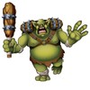 Club Pack Fantasy Jointed Troll Running with Club, Box Contains