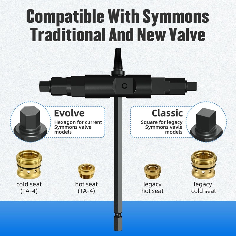 Universal Seats Removal Tools for Symmons Temperature Control Valve, Multi-purpose