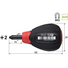 ベッセル(VESSEL) クッションドライバー 〈スタビータイプ〉 +2×15 720