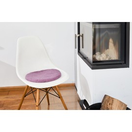 feelz Felt Cushion Seat Cushion Round Felt Various Pink Purple Berry Tones 100% Wool 35 cm Height 2-3 cm Handmade (Lilac)