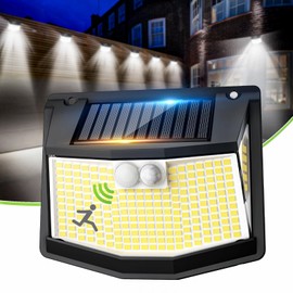 CZHHMART Solarlampen für Außen mit Bewegungsmelder 248 LED Aussen Solar Lampe Outdoor 3 Modi Strahler mit 270°Beleuchtungswinkel IP65 Wasserdichte Solarlampe 1 Stück