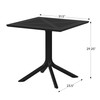 WestinTrends Playa 31.5" Square Plastic Outdoor Patio Dining Table for