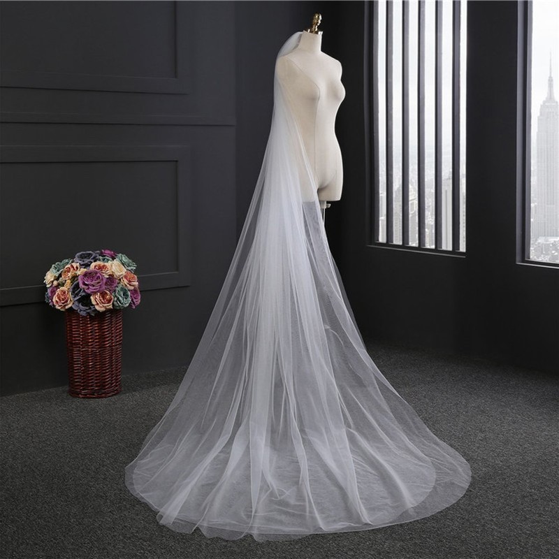 Wedding Bridal Veil, Long Bridal Veil, Tulle Bridal Veil with