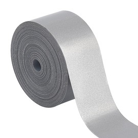 BENECREAT 12.5m x 25mm Silver Reflective Tape Iron On Fabric, Heat Transfer Reflective Film for Warning Safety Trim Decor on Vest Shirt Jacket Bag Pants Shoes Costume