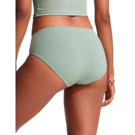 CRZ YOGA Bikini Bottoms for Women Mid Rise Full Coverage Bathing Suit Swimsuit Basic Swim Briefs Green Palm Court Medium