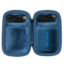 co2CREA Hard Travel Case for Sony SRS-XB12 Extra Bass Portable Bluetooth Speaker (Black Case + Inside Blue)