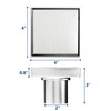Neodrain 4-Inch Square Shower Drain with Removable Tile Insert Grate,Brushed