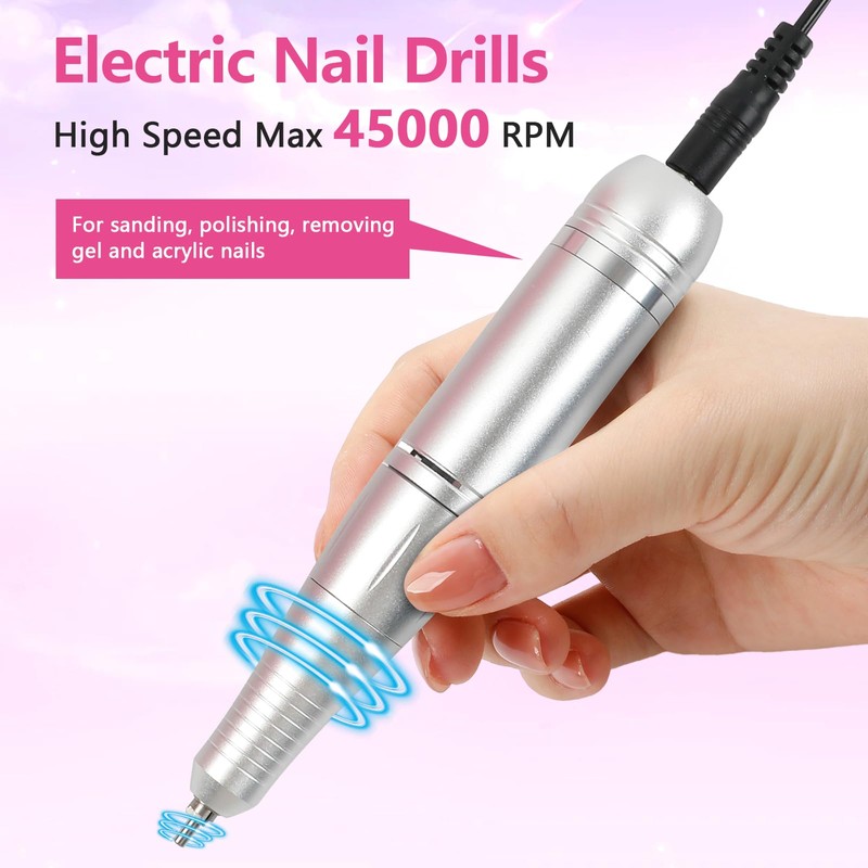 ANGNYA Nail Drill Electric File Machine Set for Gel &