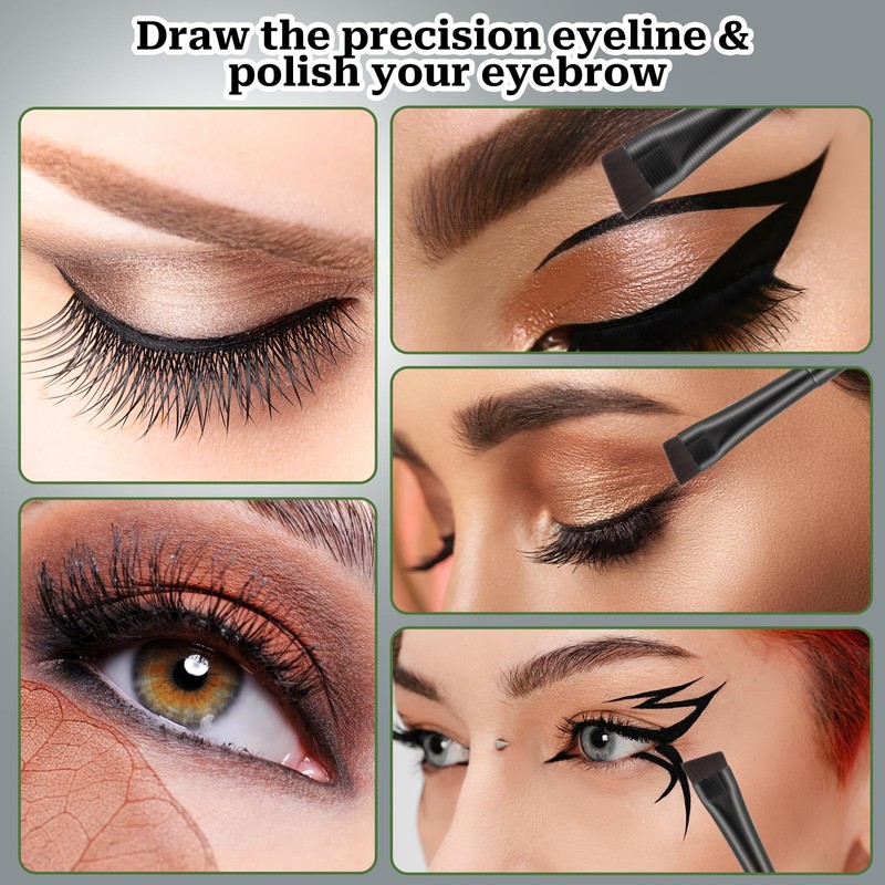 5 Pack Eyeliner Brushes Angled Eyebrow Concealer Brushes Ultra Thin
