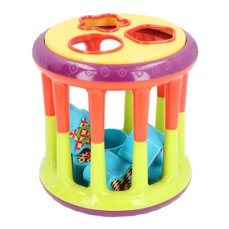 Kids Blocks Shape Sorting Toy Plastic Montessori Activity Cube Baby