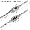 sourcing map Adjustable Tap Wrench Handle, for Metric M1-M12 W1/16-1/2