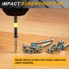 HARFINGTON 2pcs SL4 Slotted Impact Screwdriver Bits 4mm Slotted Tip