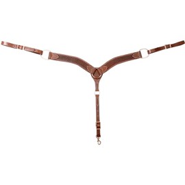 Cashel 2-inch Breastcollar with Basket Tooling, Chocolate