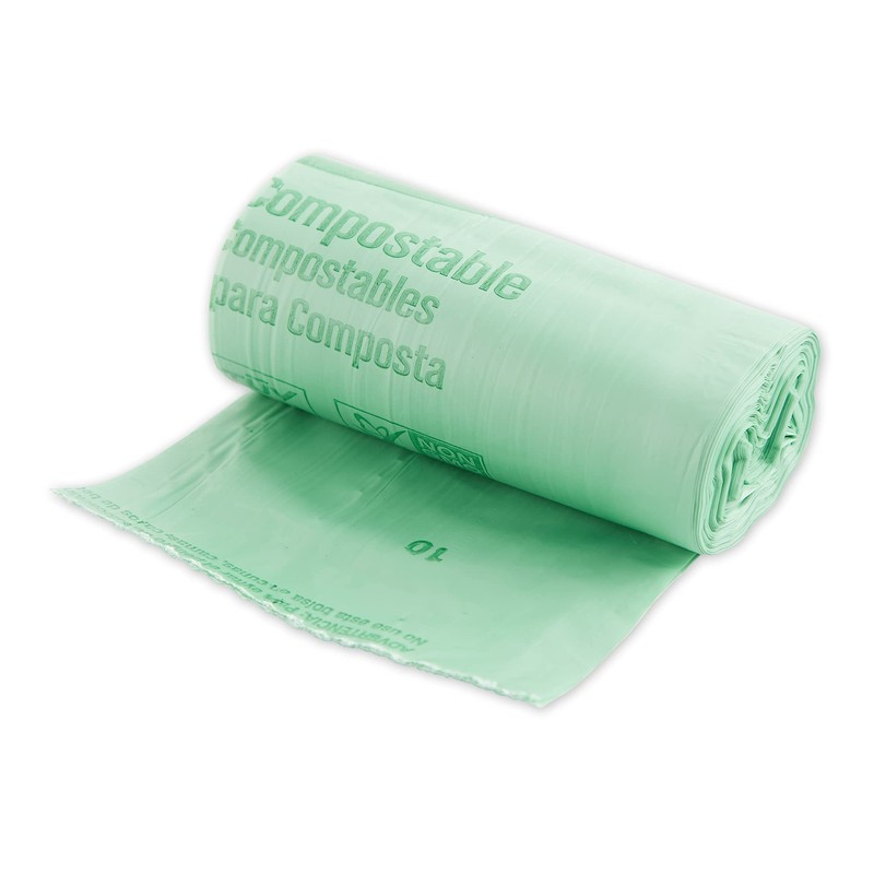 RSVP International Kitchen Collection Compost Pail, 1 Gallon Compostable Bags,