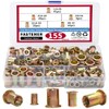 AIMUNOK 155PCS Rivet Nut Kit, Rivet Nuts Rivnuts 1/4-20#8-32#10-24 5/16-18