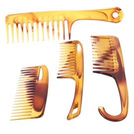 Baluue Retro Oil Comb Wide Tooth Men's Hair Comb Double-sided Plastic Styling Brush Hair for Men Vintage
