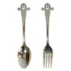 Nagao Ciao Dessert Spoon Dessert Fork, Set of 2, Made