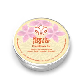 FLOR DE JAGUAR | Conditioner 70g | Acondicionador en barra I con Vitamina E + Argán + Kartié | Aroma Lavanda | Hidrata, Suaviza y Desenreda | Libre de químicos y parabenos I Ideal para niños y adultos