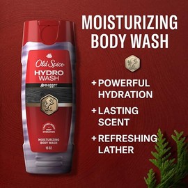 Old Spice Gel de ducha hidratante para hombres, Hydro Wash, aroma duradero 2 en 1 e hidratación profunda, fresco de ducha 24/7, aroma Smoother Swagger