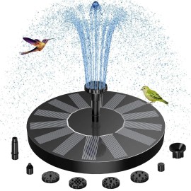 AISITIN  Solar Power Bird Bath Fountain Pump Upgrade 2.5W 160mm Water Solar Fountain