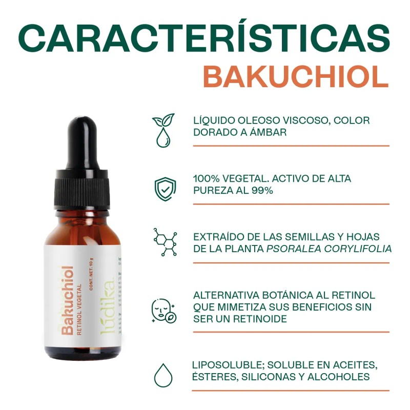 Bakuchiol Retinol Vegetal Activo Antiedad Antioxidante 10g