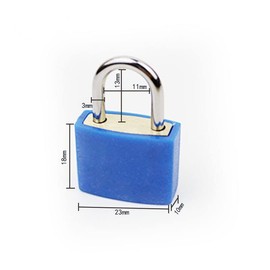 Voarge 8 Colored Luggage Padlocks, Keyed Padlocks for Travel, School, Gym, Lockers, Laptop Bag, 8 Pcs