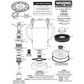 JQ_rebuild New Waring Food Blender CB15 sealed Bearing Part Number 018386