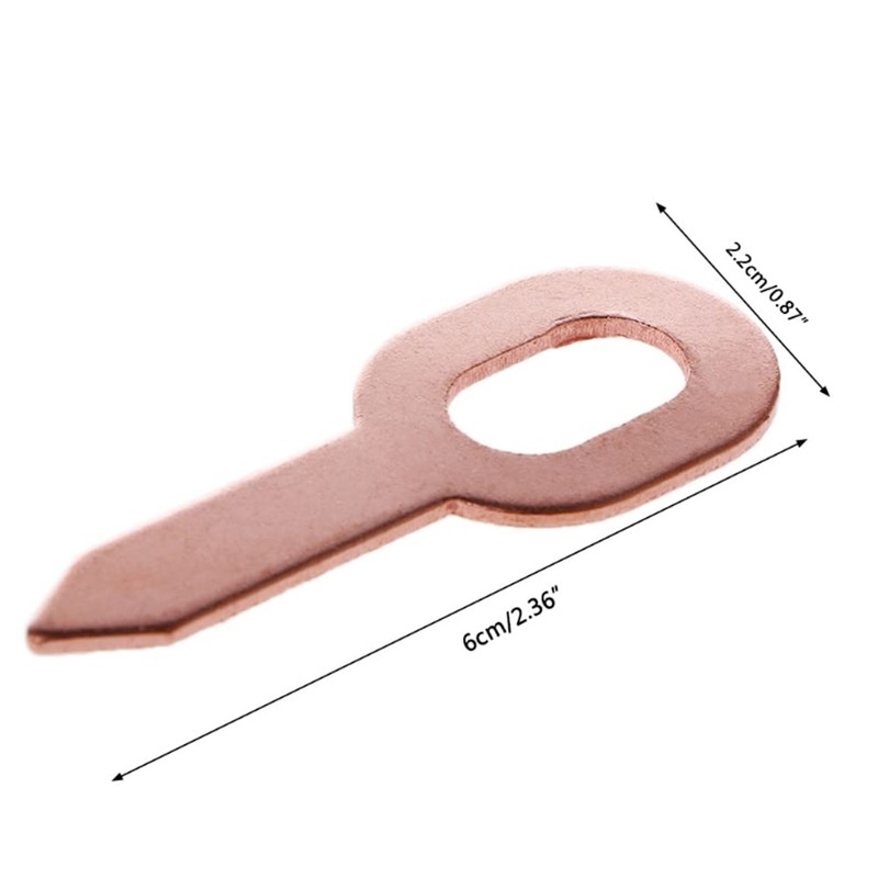 100Pcs Dent Pulling Straight Washer Zcargel Copper Plated Oval Bump