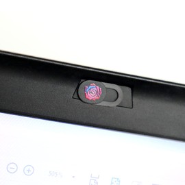 IMNEXT2U Webcam Cover Slide 3 Packs Ultra-Thin Camera Covers for Computer Laptop Desktop Smartphone to Protect Your Privacy and Security, Rose Black