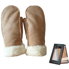 AXELENS Men's Winter Mittens, beige