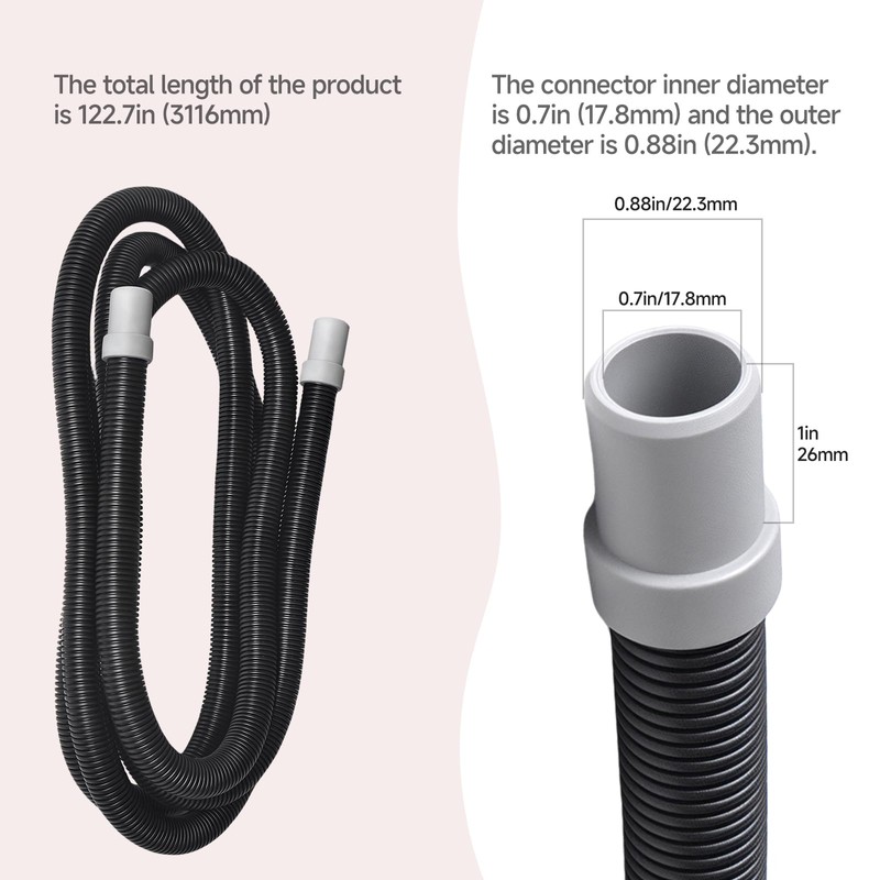 Numano For A20015 Ribbed Hosing Replacement parts 9.8 Ft Canister