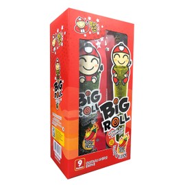 Tao Kae Noi Big Roll Crispy Grilled Seaweed Roll Spicy Flavour 9 Packets Per Box - 3 Boxes