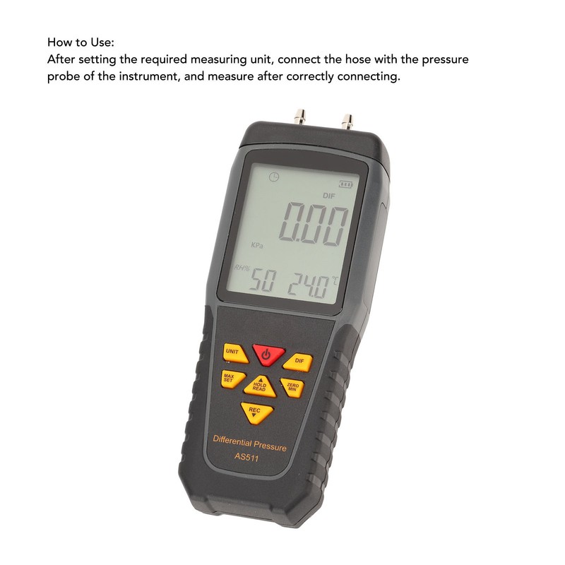 Differential Pressure Tester Meter Digital Sensor Gauge Smart Handheld for