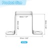 uxcell 5Pcs U Shaped Connector Bracket, 40x60mm 304 Stainless Steel