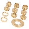 Brass Router Template Guides Kit with Lock Nut Adapter -