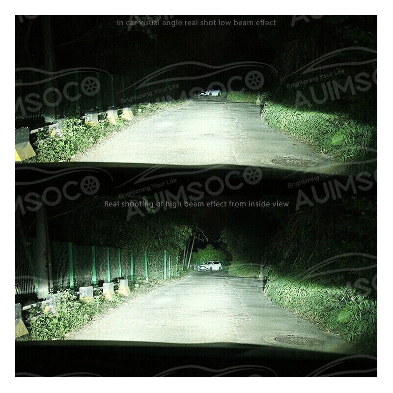 AUIMSOCO 9005 H11 LED Headlights Kit Combo Bulbs 8000K High