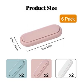 Zuosiba 6 Pack Proof Cabinet Locks, Baby Safety Cabinet Fridge Locks, Proof Refrigerator Lock with Sticky Adhesive for Cabinets Oven Drawer Fridge (White+Pink+Blue)