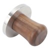 Wood Handle Coffee Tamper Stainless Steel Press Detachable Flat Base