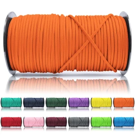 Ganzoo © Paracord 550 Rope, Orange, 4 mm, Cord Type 3, Nylon & Polyester, Ideal for Crafting Dog Lead/Collar, Bracelet, Camping, Survival and Outdoor Use, 100 m, All-Purpose Rope, 7 Inner Strands