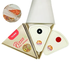 Reusable Pizza Slice Container Storage, Tray and Saver to Organize & Save Space with BPA-Free Microwavable Heat & Shock Resistant Tempered Glass Material,Eco-friendly Silicone Material Lid (2)