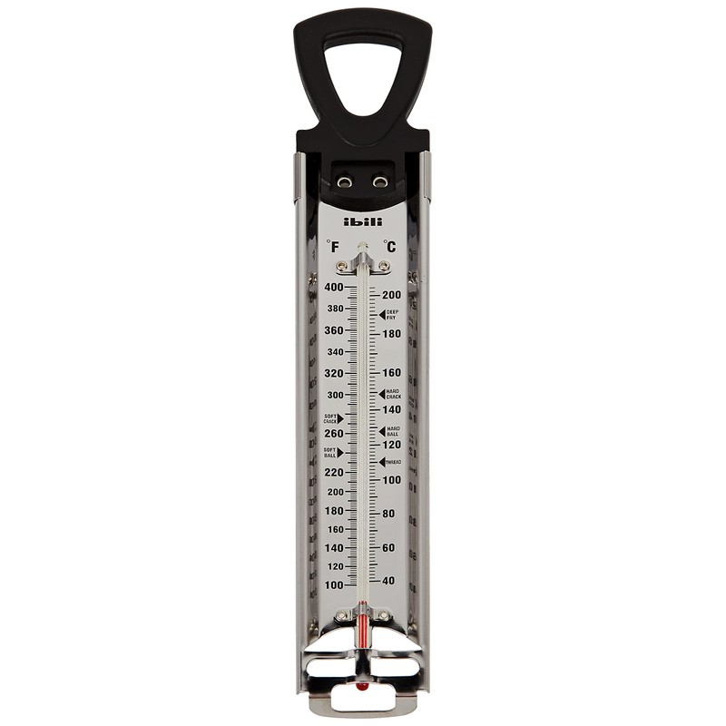 IBILI TERMOMETRO DE AZUCAR, Stainless Steel, Silber/schwarz/transparent, 30 x 10