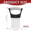 2 PCS Stainless Steel Cutting Kitchen Gadgets,Onion Slicer, Onion Holder