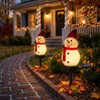 2-Pack Solar Snowman Christmas Stake Lights for Outdoor Décor –