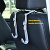 Amooca Headrest Hooks for Car Adjustable 4 Pack Vehicle Seat