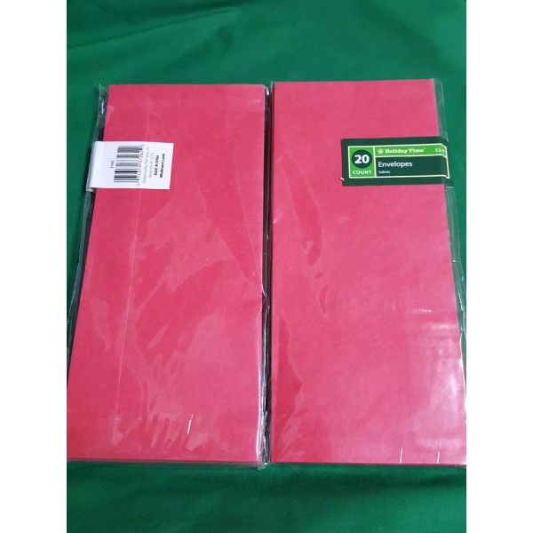 Holiday Time #10 Red Envelopes (4 1/8 X 9 1/2)