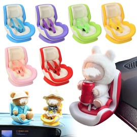 EXCCHEN Doll Car Seat Plush Child Seat Doll Car Seat Vent Clip Car Vent Clip Doll Seat Tiny Figure Safety Seat Easy Installation No Tools Required Mini Furniture Vehicle Mounted Tabletop Decoration
